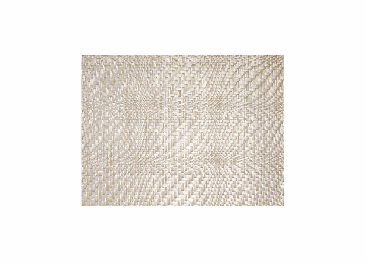 Placemats, Basketweave, 16 x 12 Inch, Pearl, Vinyl,12 - 1 EACH