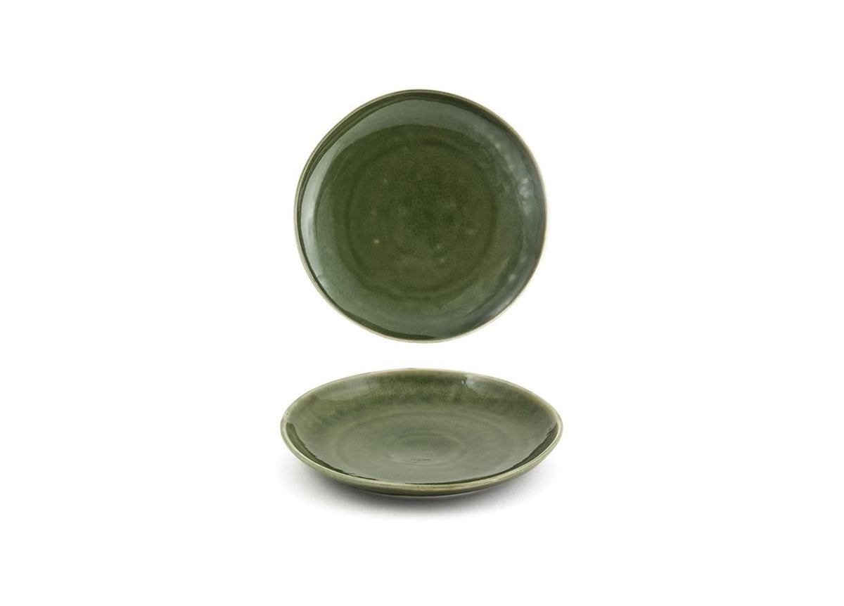 Plates, Porcelain, 10 Inch, Leek, Round,6 - 1 COUNT
