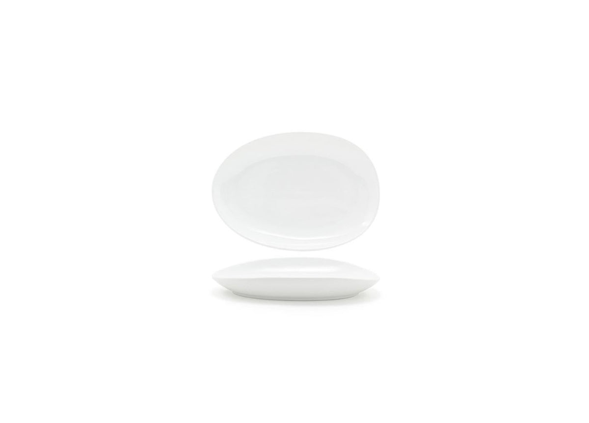 Plates, Porcelain, 10 Inch, White, Oval,4 - 1 COUNT