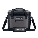 Coolers, Soft, Cater Tek 18.50 x 10.75 x 12.75 Inch, Insulated, Black & Gray, with Bottle Opener, Holds 30 Cans,1 - 1 EACH