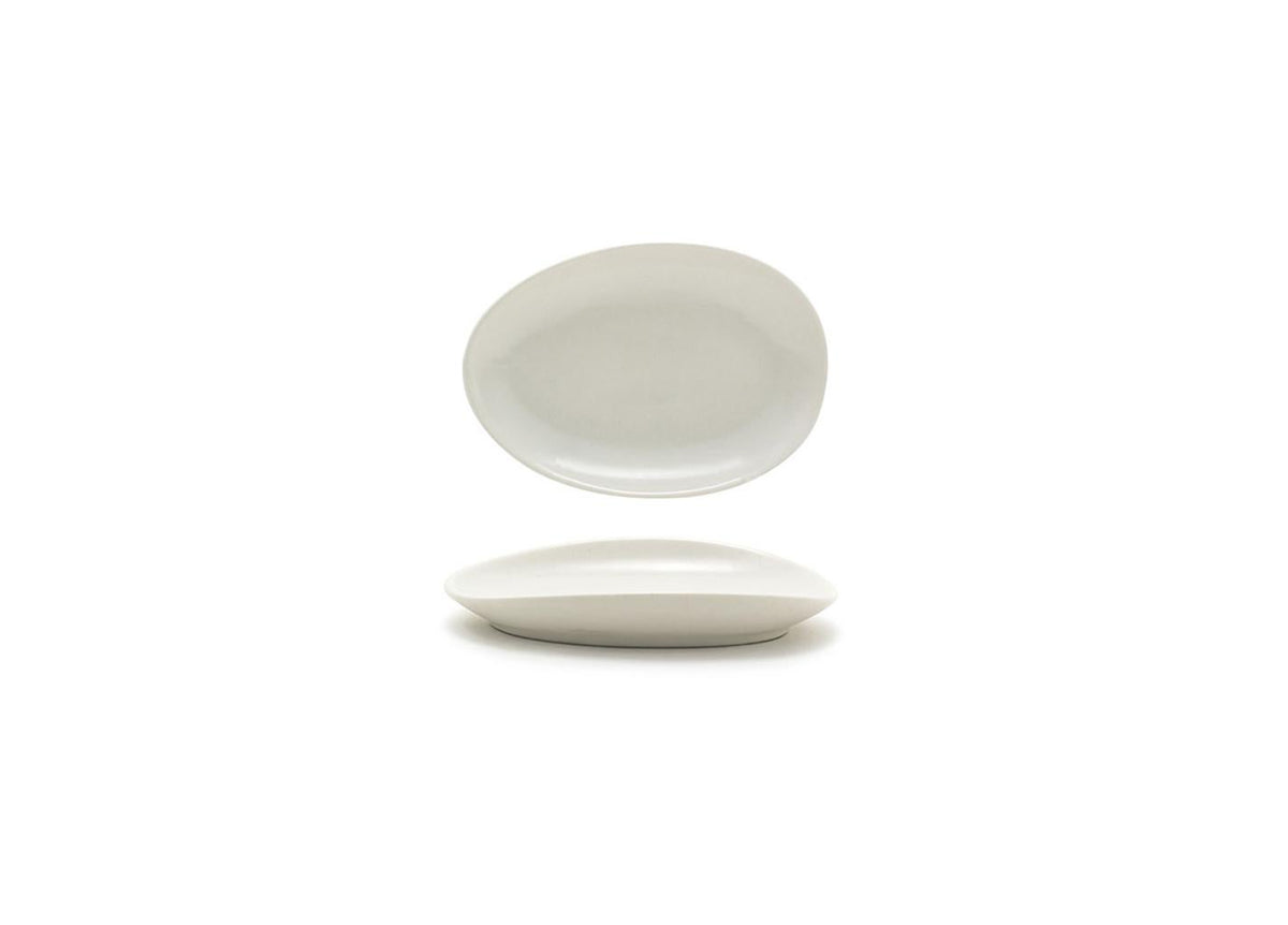 Plates, Porcelain, 5.5 Inch, Scallop, Oval,12 - 1 EACH