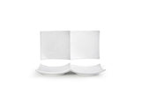 Plates, Origami, 12 x 6 Inch, White, Undecorated, Rectangular with Flared Edges,6 - 1 COUNT