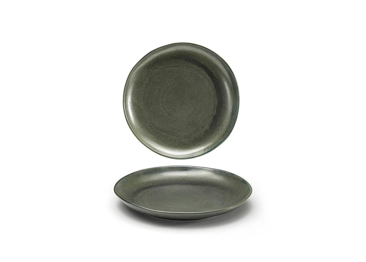 Plates, Porcelain, 10 Inch, Sage, Round,6 - 1 COUNT