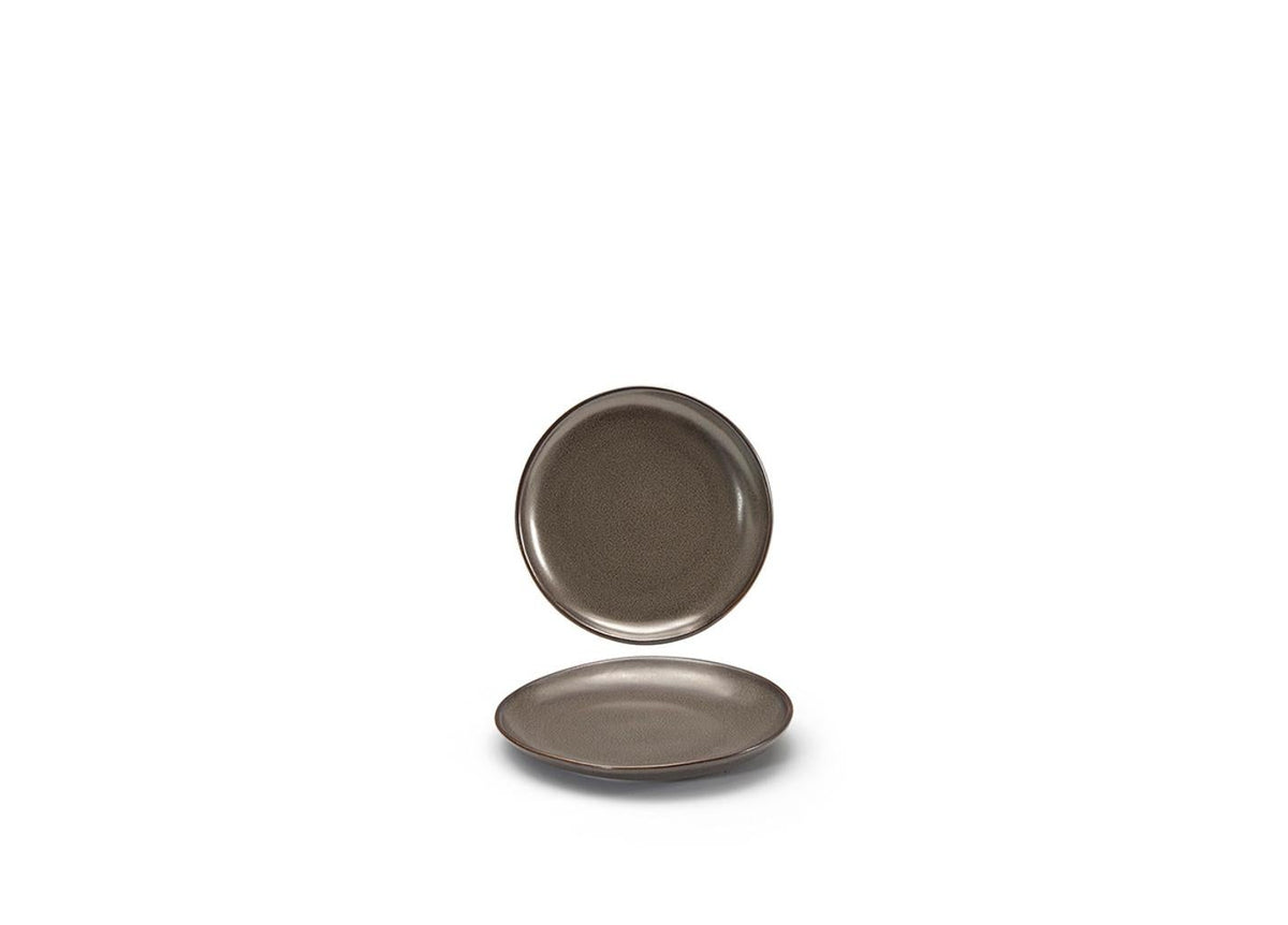 Plates, Porcelain, 6 Inch, Mocha, Round,12 - 1 EACH