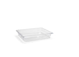 Pans, Food, 12.5 x 10 x 2.5 Inch, Half-Size Shallow, Clear, Plastic,4 - 1 COUNT