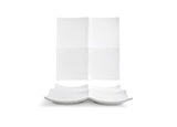 Plates, Origami, 12 Inch, White, Undecorated, Square with Flared Edges,4 - 1 COUNT
