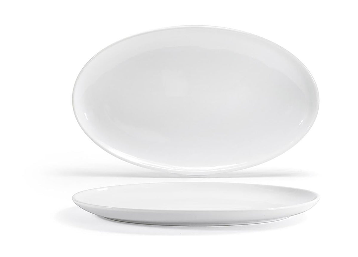 Platters, 21 Inch, White, Oval,2 - 1 COUNT