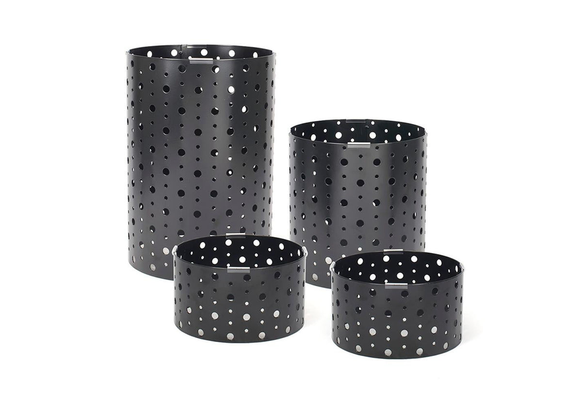 Riser Set, Dot, 4-Piece, Matte Black, Metal,2 - 4 COUNT
