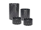 Riser Set, Dot, 4-Piece, Matte Black, Metal,2 - 4 COUNT
