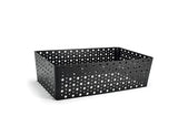 Organizer, Deep, 20 x 12 x 6 Inch, Full-Size Dots, Matte Black, Metal,2 - 1 COUNT