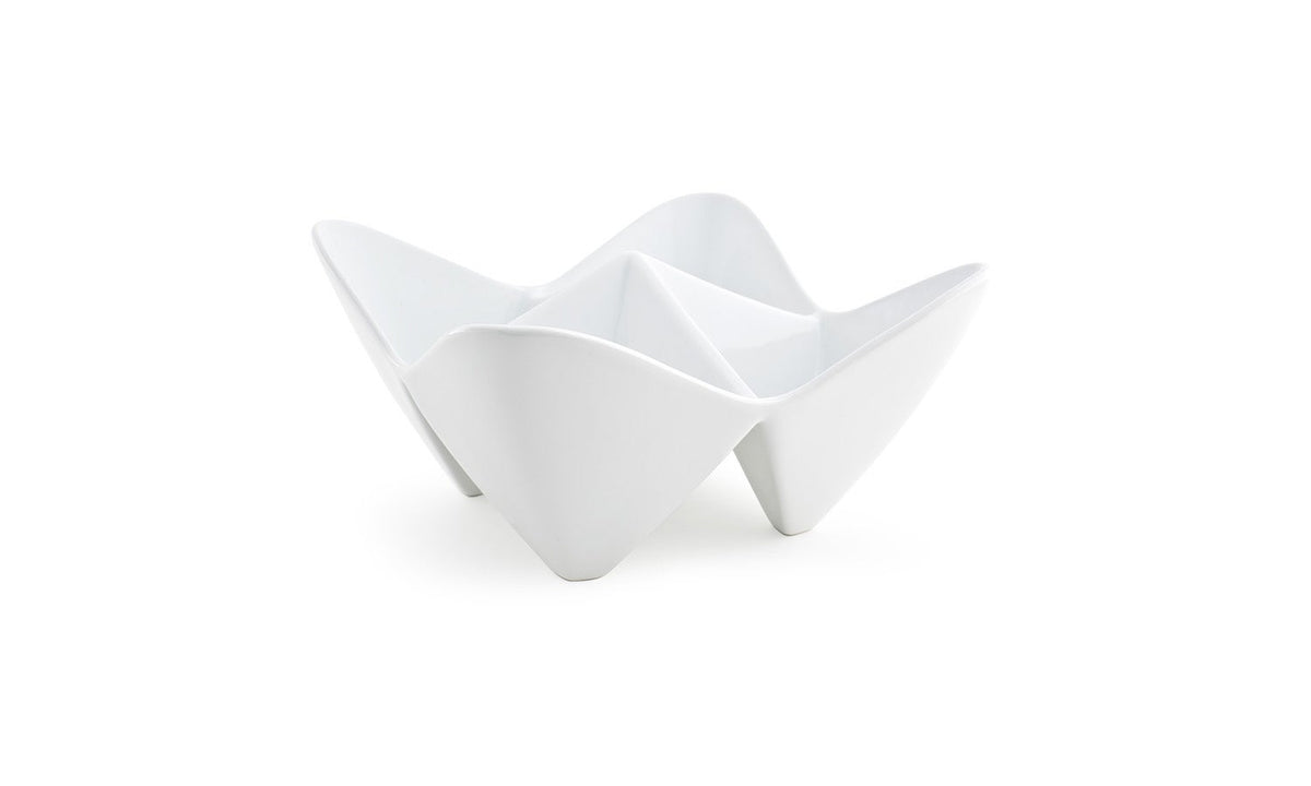 Bowls, Square Pinch, 10 Inch, White,2 - 1 EACH