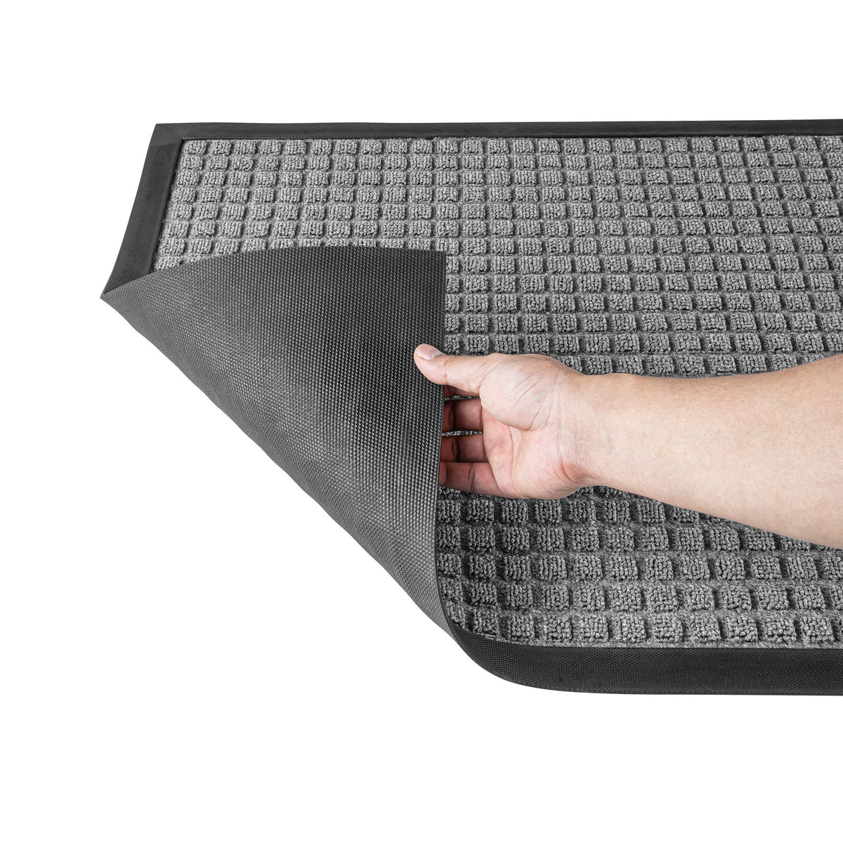Floor Mat, Carpet, Comfy Feet, Heavy Duty, Gray, 36 x 24 Inch, Waffle, Polypropylene,1 - 1 EACH