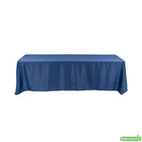 Table Covers, 90 x 132 Inch, Polyester, Blue, Rectangular, Hemmed,1 - 10 COUNT