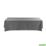 Table Covers, 90 x 132 Inch, Polyester, Gray, Rectangular, Hemmed,1 - 10 COUNT