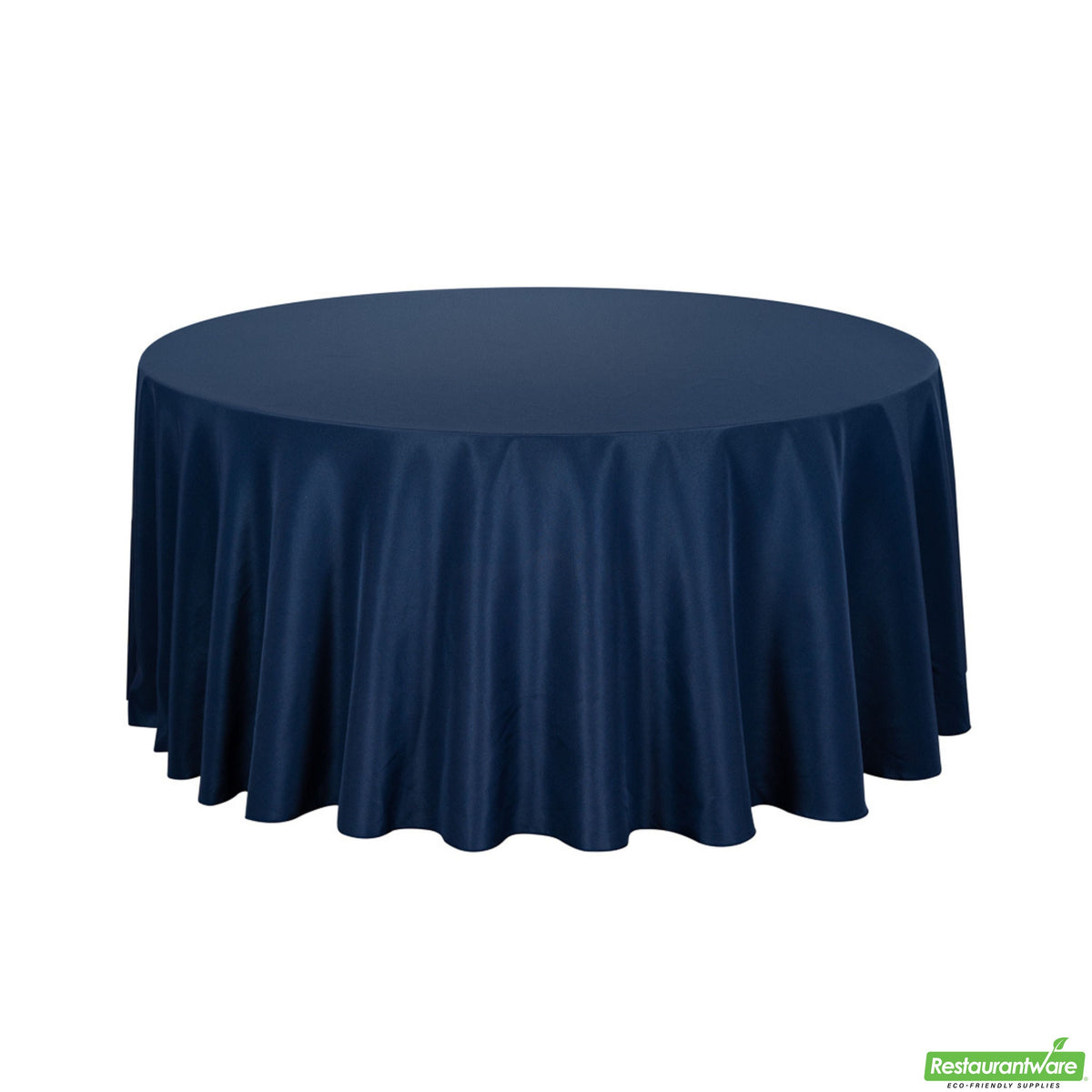 Table Covers, 120 Inch, Polyester, Blue, Round, Hemmed,1 - 10 COUNT