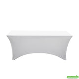 Table Covers, 72 x 30 Inch, Spandex, White, Rectangular,1 - 10 COUNT