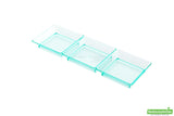 Plates, Appetizer, 7.5 Inch, Plastic, Sea Green Terzetto Design, Square, Heavyweight, 7.5 Linear Inch,1 - 100 COUNT