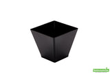 Cups, Kova Dessert, 2 Ounce, Plastic, Black, Square, Heavyweight, 2 Ounce,1 - 100 COUNT