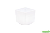 Cups, Dessert, 3 Ounce, Plastic, White Quadrato Design, Square, Heavyweight, 3 Ounce,1 - 100 COUNT