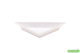 Plates, Triangolo Appetizer, 4 Inch, Plastic, White, Soft Triangle, Heavyweight, 4 Linear Inch,1 - 100 COUNT