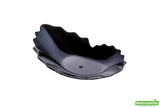 Plates, Coquille Appetizer, 3.25 Inch, Plastic, Black, Scalloped-Edge, Heavyweight, 3.25 Linear Inch,1 - 100 COUNT