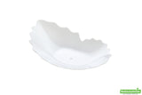 Plates, Coquille Appetizer, 3.25 Inch, Plastic, White, Scalloped-Edge, Heavyweight, 3.25 Linear Inch,1 - 100 COUNT