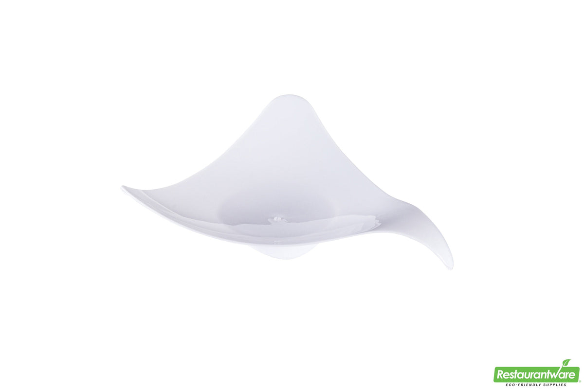 Plates, Appetizer, 3 Inch, Plastic, White Shooting Star Design, Triangle, Heavyweight, 3 Linear Inch,1 - 100 COUNT