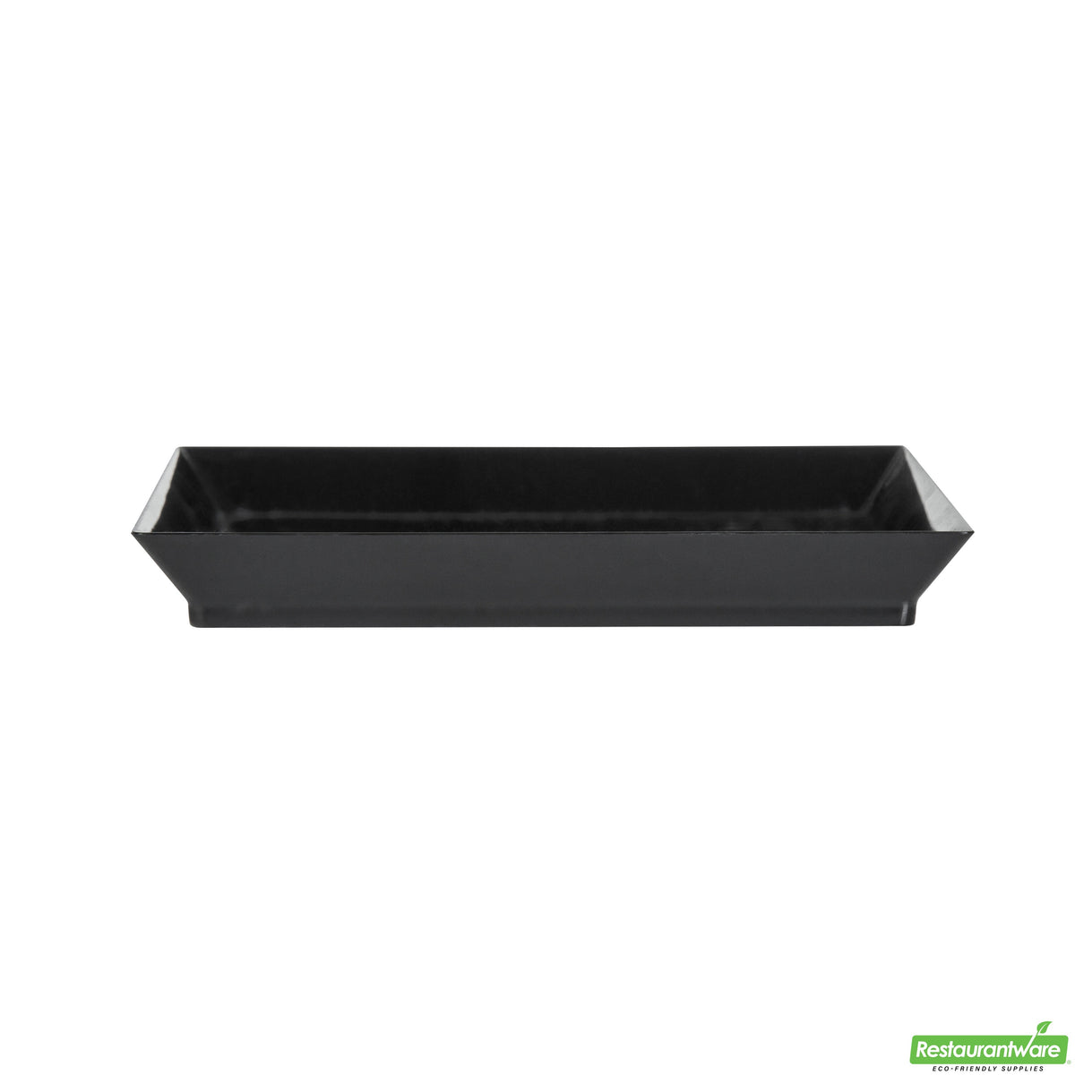 Plates, Appetizer, 5 Inch, Plastic, Black Modern Design, Square, Heavyweight, 5 Linear Inch,1 - 100 COUNT