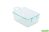 Dishes, 3.75 Inch, Plastic, Sea Green Cocotte Design, Rectangular, Heavyweight, with Loop Handles, 3.75 Linear Inch,1 - 100 COUNT
