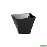 Dishes, Dessert, 5.5 Ounce, Plastic, Black Girata Design, Square, Heavyweight, 5.5 Ounce,1 - 100 COUNT