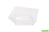 Bowls, 3.9 Inch, Plastic, Clear Girata Design, Twisted Square, Heavyweight, 3.9 Linear Inch,1 - 100 COUNT