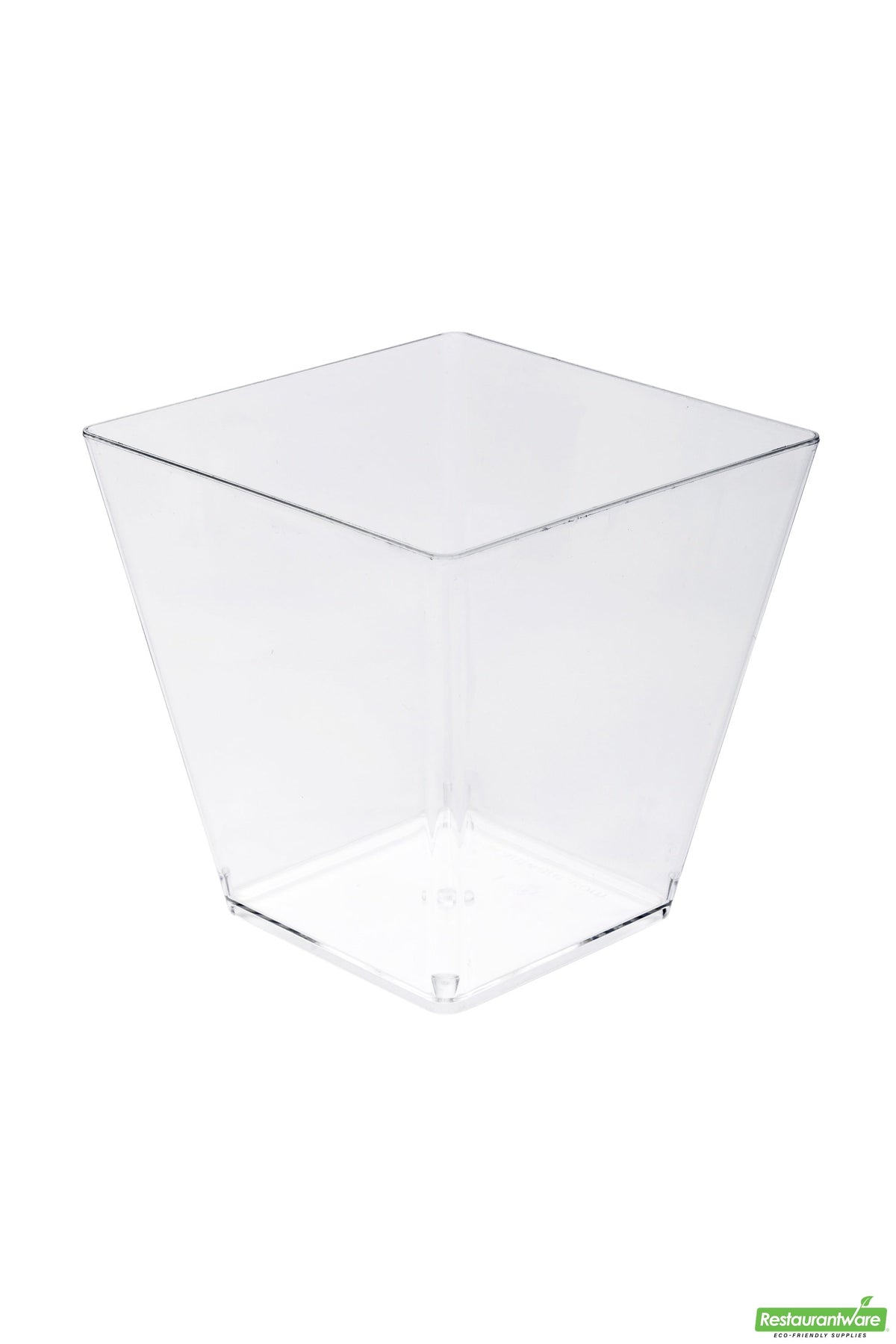 Cups, Dessert, 8 Ounce, Plastic, Clear Geometric Kova Design, Square, Heavyweight, 8 Ounce,1 - 100 COUNT