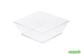 Bowls, 4.3 x 4.3 x 1.6 Inch, Plastic, Clear, Square, Heavyweight, 4.3 Linear Inch,1 - 100 COUNT