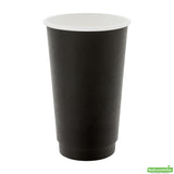 Cups, Hot Coffee, 16 Ounce, Paper, Black, Double Wall, 16 Ounce,1 - 500 COUNT