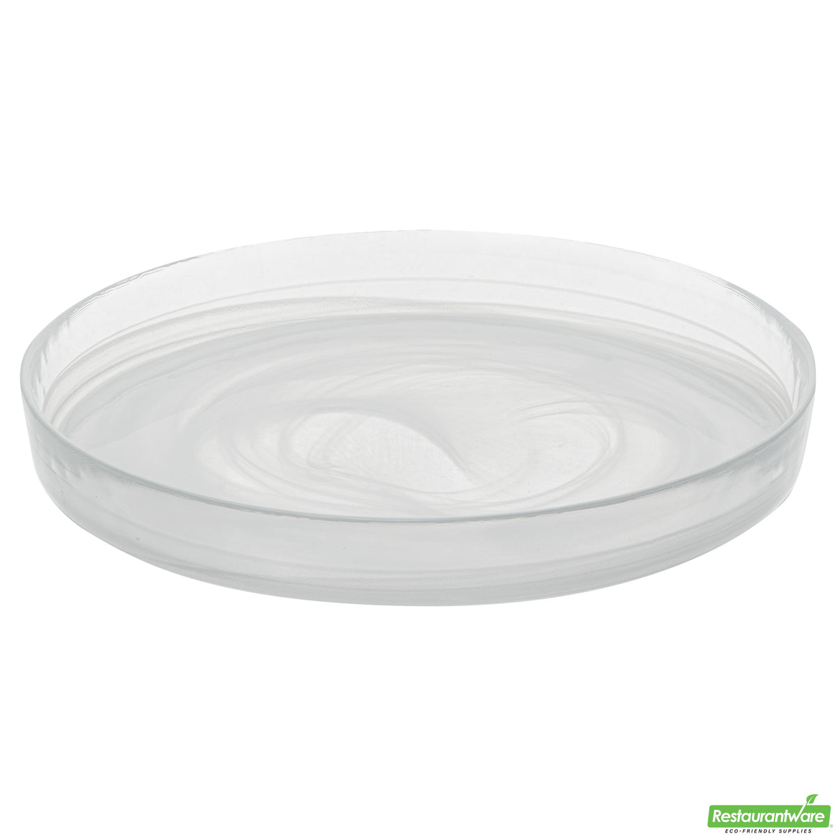 Plates, Vetri 8.25 x 8.25 x 1 Inch, Glass, White Alabaster, Round,6 - 1 COUNT