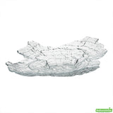 Plates, Serving, Vetri 15 x 11.5 x 2.75 Inch, Glass, Clear, Abstract Seashell,6 - 1 COUNT