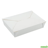 Containers, Take-Out, 49 Ounce, Paper, White, Rectangular, 8.5 x 6.25 x 2 Inch,1 - 200 COUNT