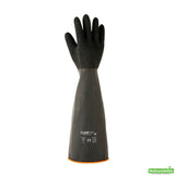 Gloves, Latex, Clean Tek, Heavy-Duty, Non-Slip, Black, Chemical-Resistant, 21.75 Inch, 35 Mil,10 - 2 PIECE