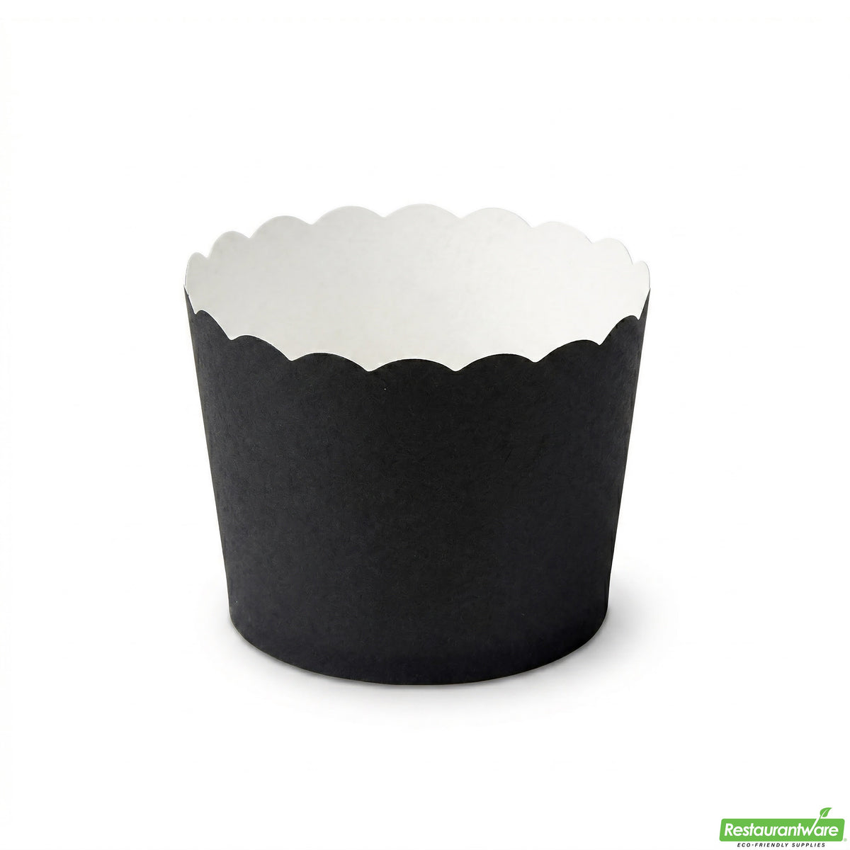 Cups, Baking, 3 Ounce, Paper, Black, Scallop, Mini 2.50 x 2.50 x 1.75 Inch, Round,200 - 1 COUNT