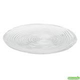 Plates, Vetri 9.5 x 9.5 x 0.75 Inch, Glass Swirl, Clear, Round,6 - 1 COUNT
