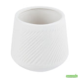 Vase, Table Art, 6 x 6 x 5.50 Inch, Ceramic, White, Tea Cup Shape,1 - 1 EACH