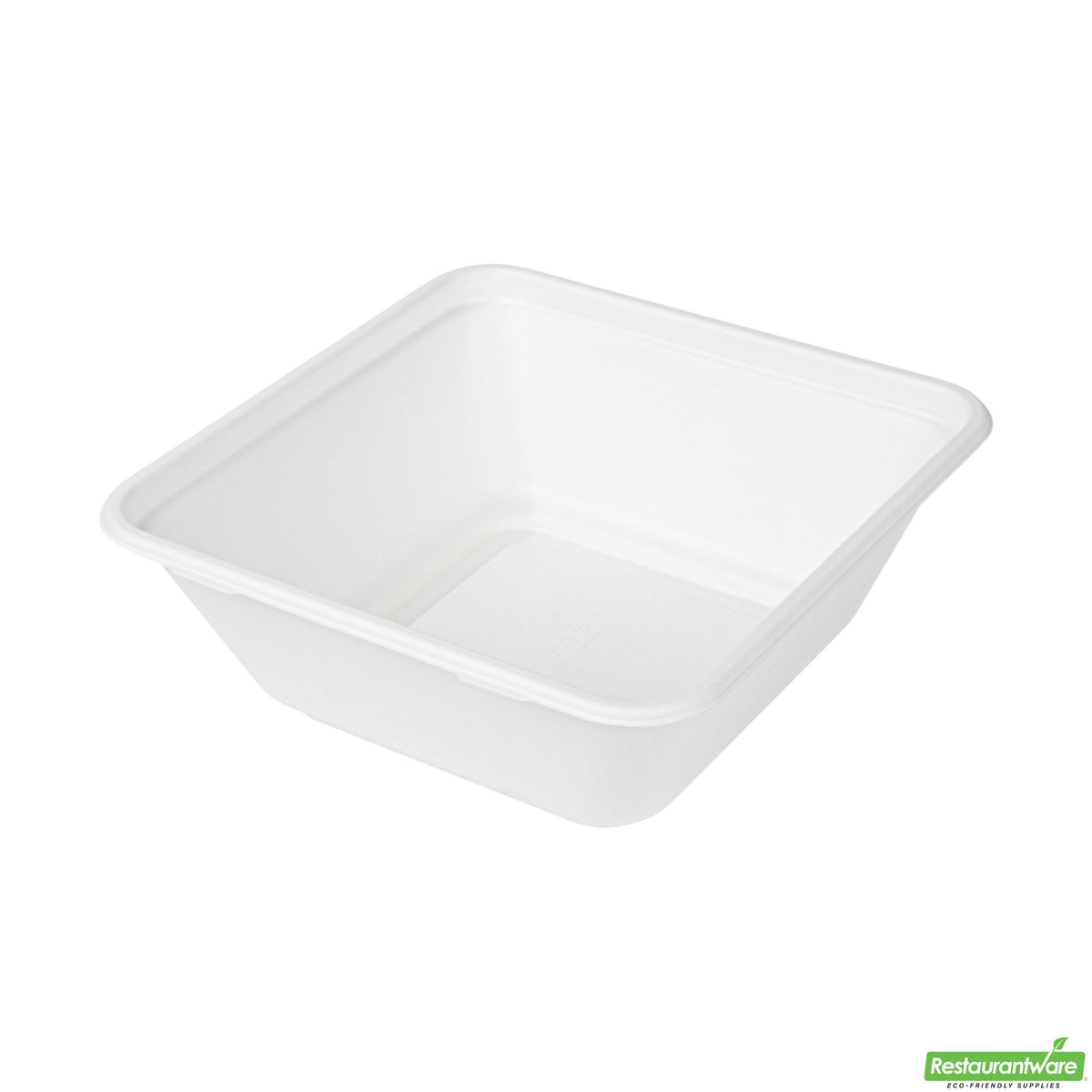 Bowls, Serving, Pulp Tek 128 Ounce, Paper, White, Square, Bagasse,1 - 100 COUNT