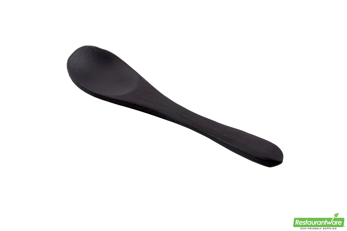 Spoons, 3.5 Inch, Bamboo, Black, 3.5 Linear Inch,1 - 100 COUNT