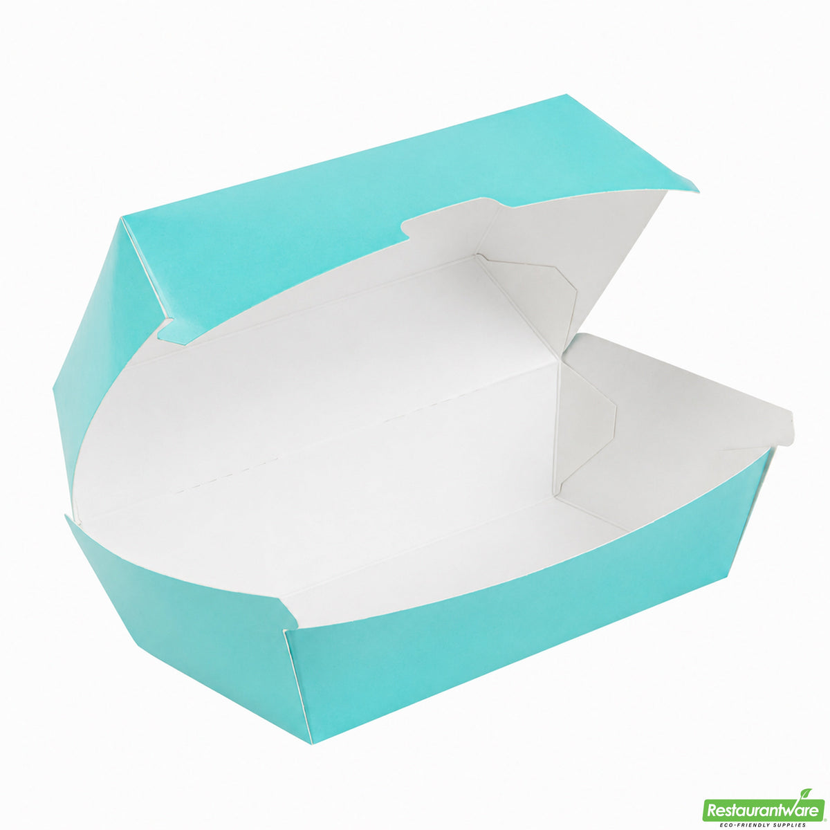 Containers, Hot Dog & Sandwich, Bio Tek 6.75 x 3.50 x 3.50 Inch, Paper, Turquoise, Rectangular,100 - 1 COUNT