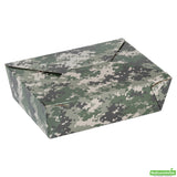 Containers, Take-Out, Bio Tek 71 Ounce, Paper, Camouflage, 8.50 x 6.25 x 2.50 Inch, #3, Rectangular,4 - 50 COUNT