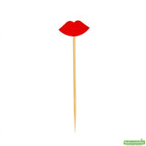 Skewers, Red Lip, 2.75 Inch, Bamboo,1 - 1000 COUNT