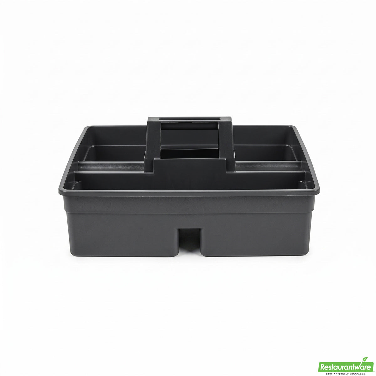 Caddy, Cleaning, 15.25 x 13.25 x 6.75 Inch, 2-Compartment, Black, Plastic, with Handle,1 - 1 EACH