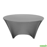 Table Covers, 72 Inch, Spandex, Charcoal Gray, Round,1 - 10 COUNT