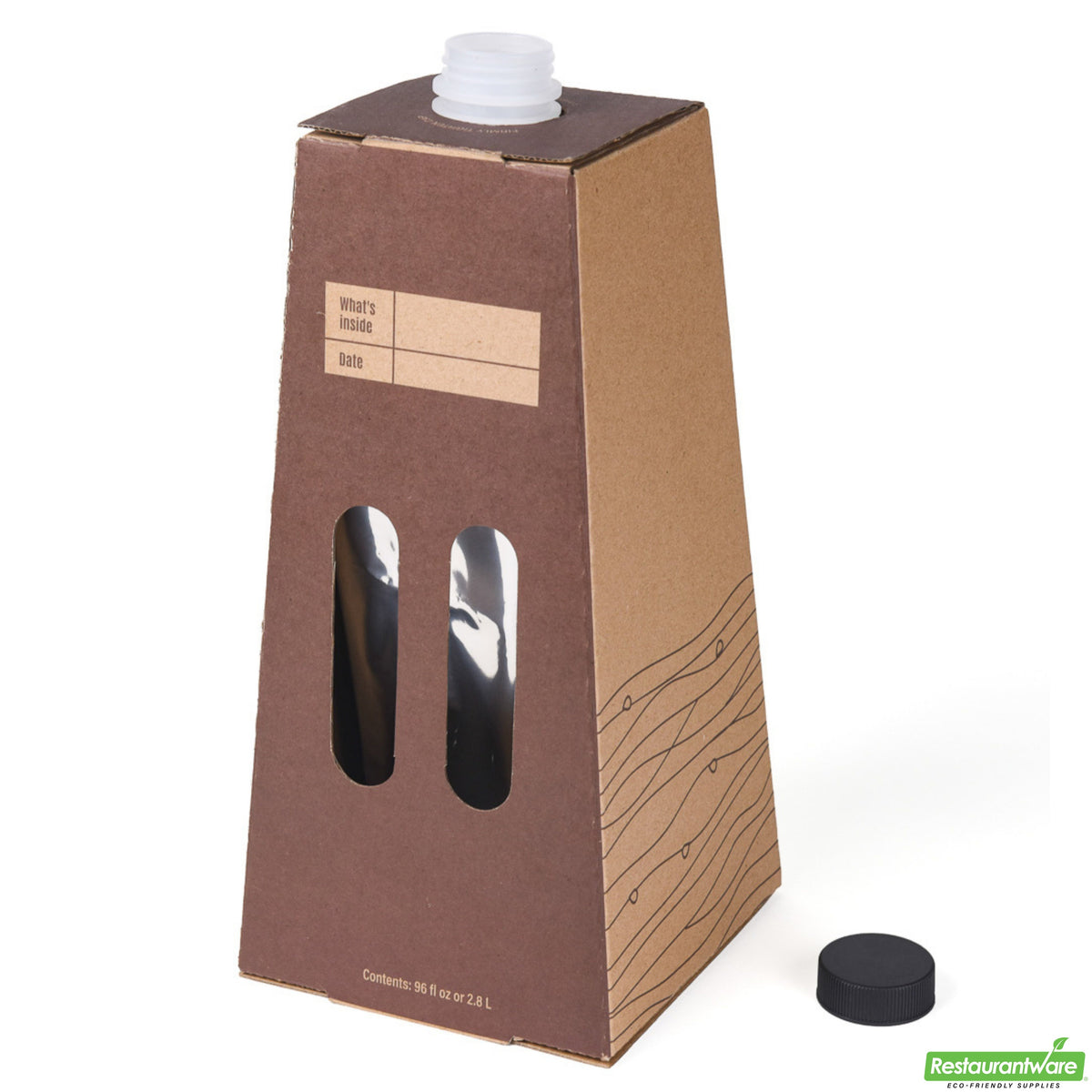 Containers, Beverage, 96 Ounce, Paper, Kraft,1 - 10 COUNT