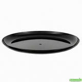 Plates, Food, 7 Inch, Plastic, Black, Round, Medium-weight, 7 Linear Inch,1 - 100 COUNT